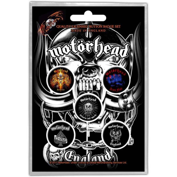 画像1: Motorhead バッジ5個セット モーターヘッド England (1)