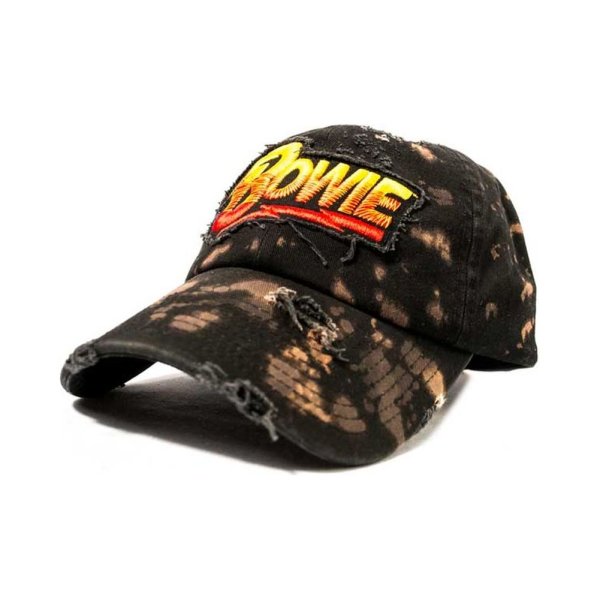 画像1: David Bowie ストラップバックキャップ デヴィッド・ボウイ Heavy Washed Dad Hat (1)