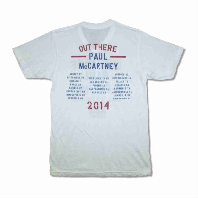 画像1: Paul McCartney VネックTシャツ ポール・マッカートニー Union Jack 2014 Tour