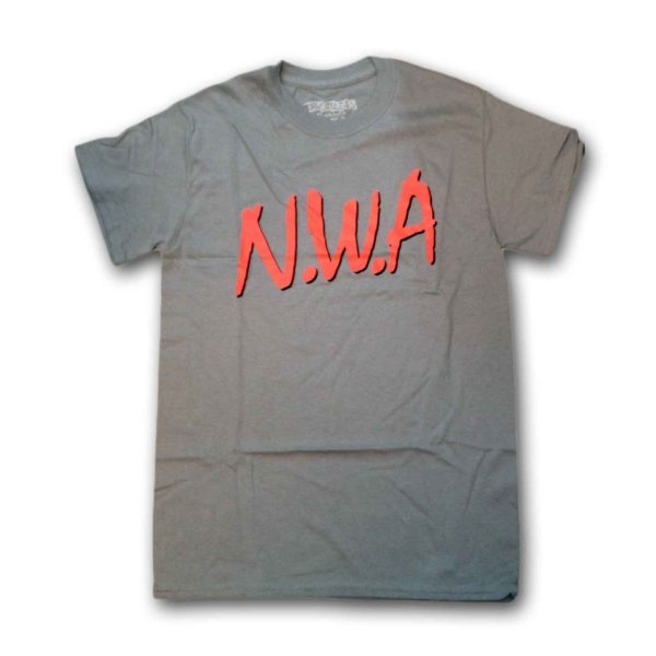 画像1: N.W.A. Tシャツ エヌ・ダブリュ・エー Logo Charcoal (1)