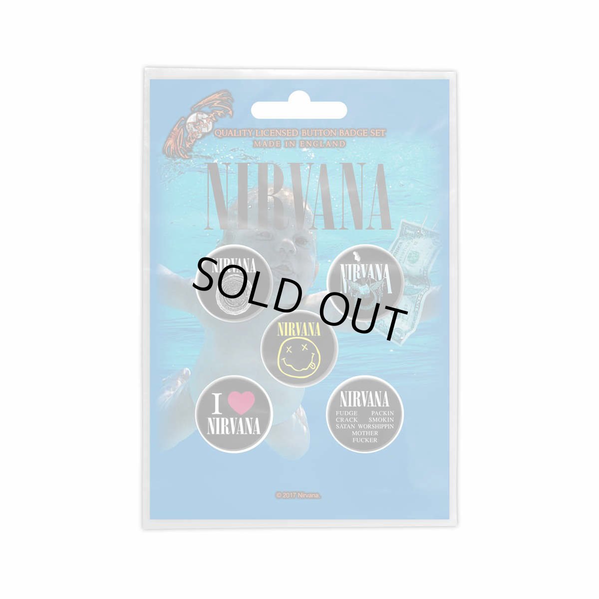 画像1: Nirvana バッジ5個セット ニルヴァーナ Nevermind (1)