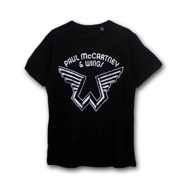 画像1: Paul McCartney Tシャツ ポール・マッカートニー Wings Logo BLACK (1)