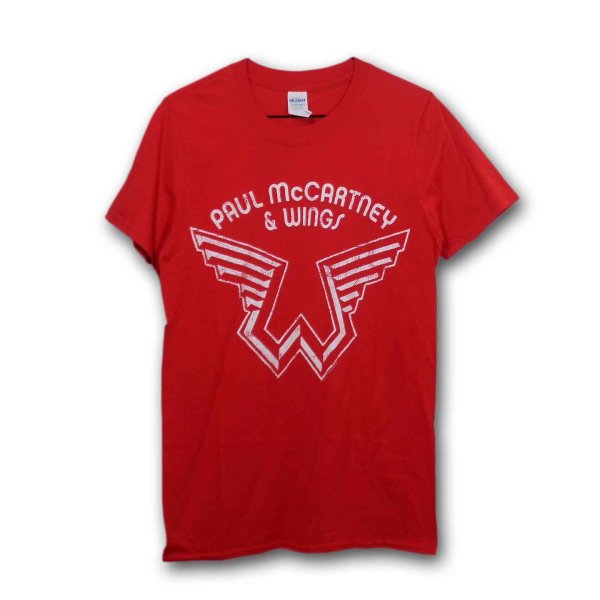 画像1: Paul McCartney Tシャツ ポール・マッカートニー Wings Logo RED (1)