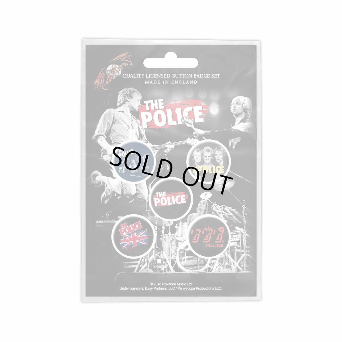 画像1: The Police バッジ5個セット ザ・ポリス Logo (1)