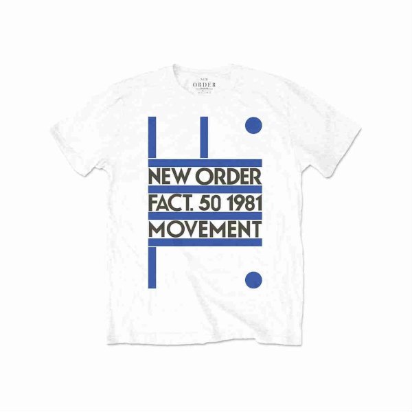 画像1: New Order バンドTシャツ ニュー・オーダー Movement WHITE (1)