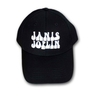 洋楽 Janis Joplin logo cap black Janis Joplin logo cap in black