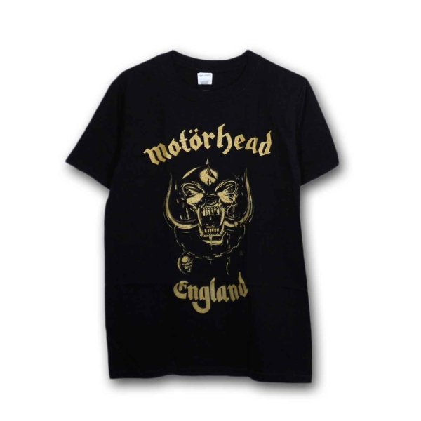 画像1: Motorhead バンドTシャツ モーターヘッド England Classic Gold (1)