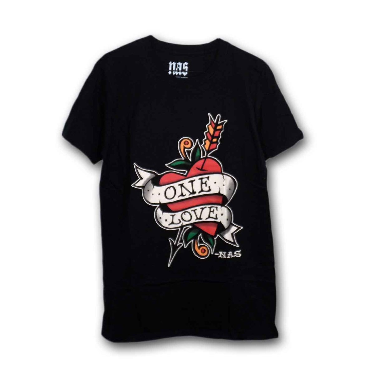 画像1: Nas Tシャツ ナズ One Love Tattoo (1)