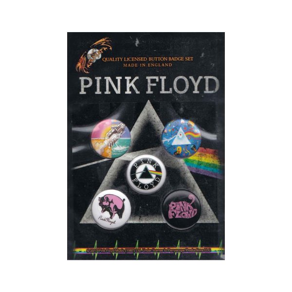 画像1: Pink Floyd バッジ5個セット ピンク・フロイド Prism (1)