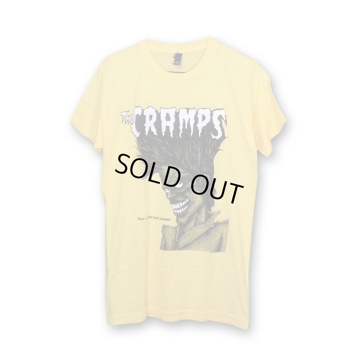 画像1: The Cramps バンドTシャツ ザ・クランプス Bad Music YELLOW (1)
