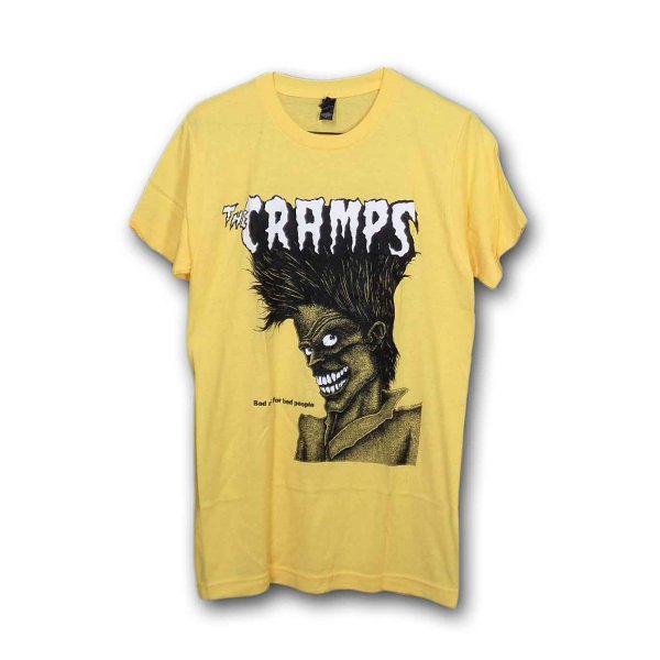 画像1: The Cramps バンドTシャツ ザ・クランプス Bad Music YELLOW (1)