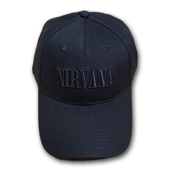 画像1: Nirvana スナップバックキャップ ニルヴァーナ Black Logo (1)