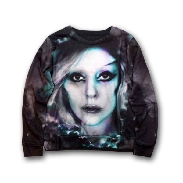 画像1: Lady Gaga レディースフリーススウェットシャツ レディー・ガガ All Over Print (1)
