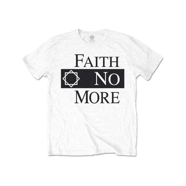 画像1: Faith No More バンドTシャツ フェイス・ノー・モア Classic Logo V2 WHITE (1)