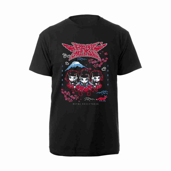 画像1: Babymetal バンドTシャツ ベビーメタル Pixel (1)