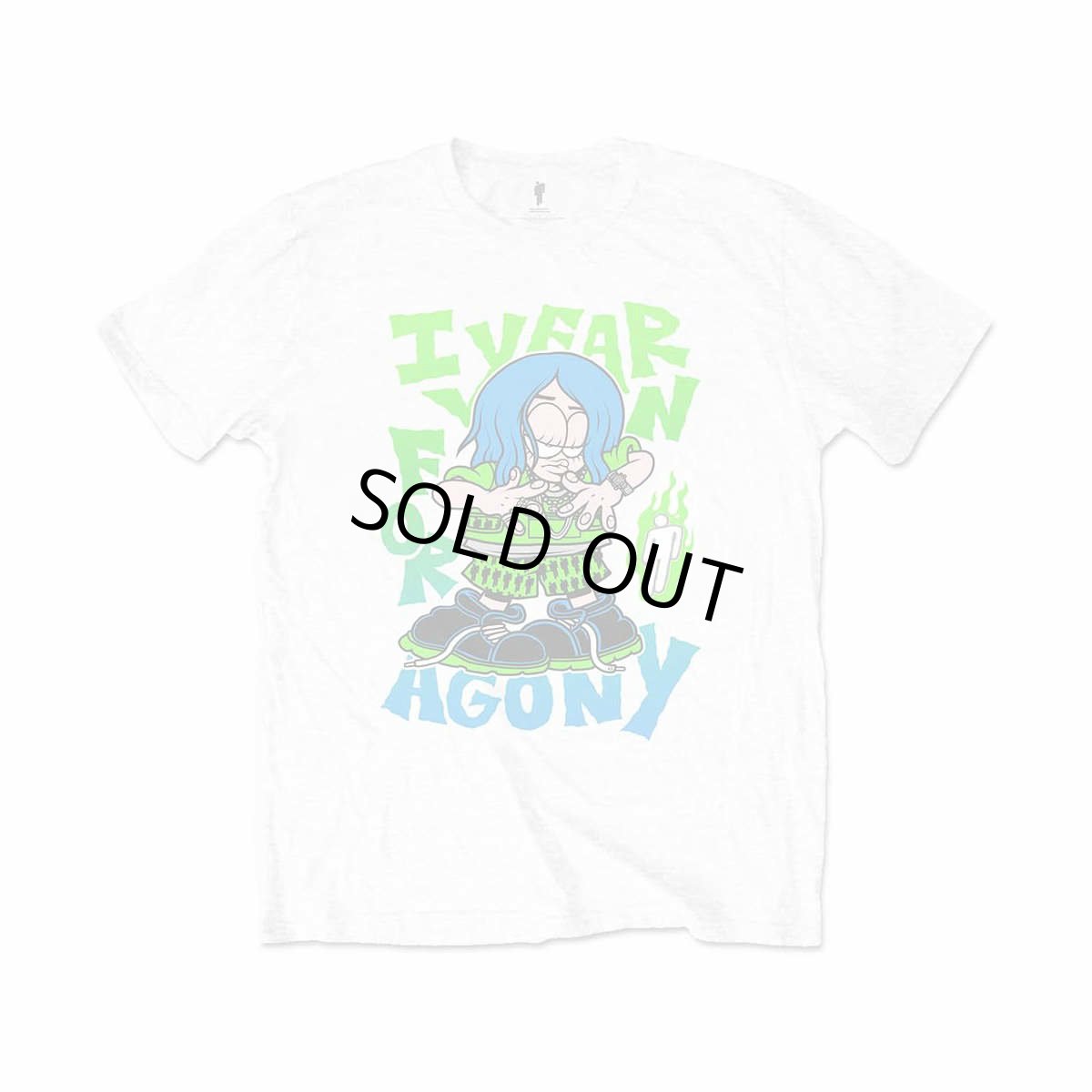 画像1: Billie Eilish Tシャツ ビリー・アイリッシュ Agony WHITE ＜セール特価商品＞ (1)