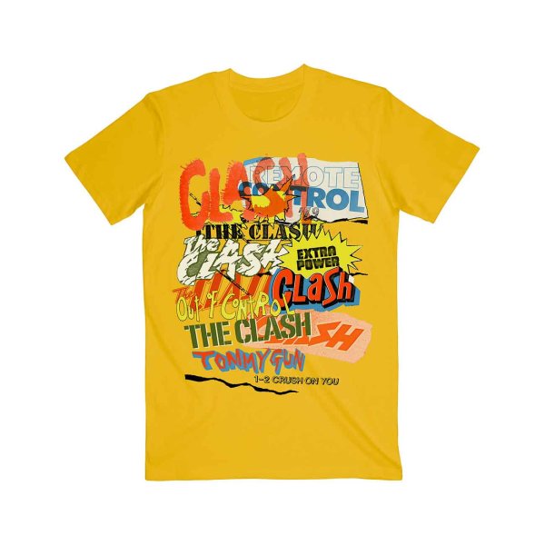 画像1: The Clash バンドTシャツ ザ・クラッシュ Singles Collage Text (1)