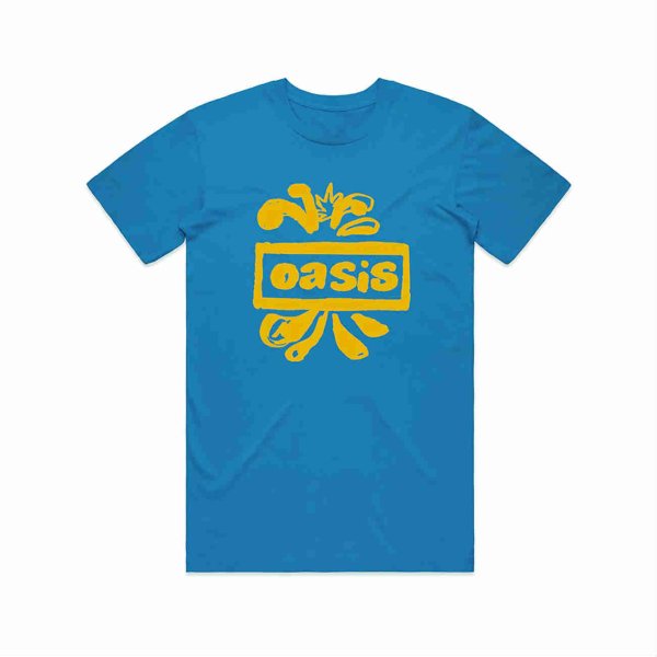 画像1: Oasis バンドTシャツ オアシス Drawn Logo BLUE (1)