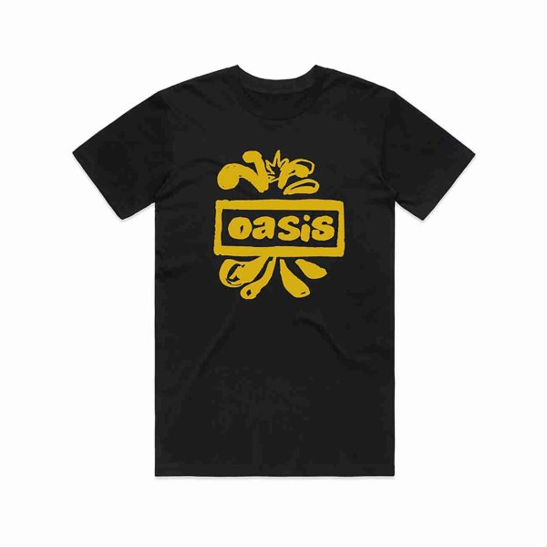 画像1: Oasis バンドTシャツ オアシス Drawn Logo BLACK (1)