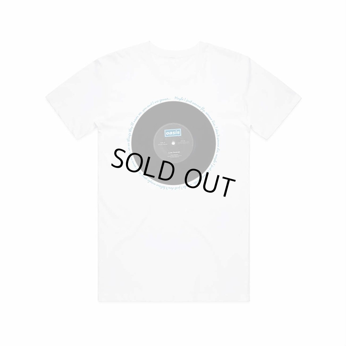 画像1: Oasis バンドTシャツ オアシス Live Forever Single WHITE (1)