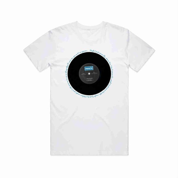 画像1: Oasis バンドTシャツ オアシス Live Forever Single WHITE (1)