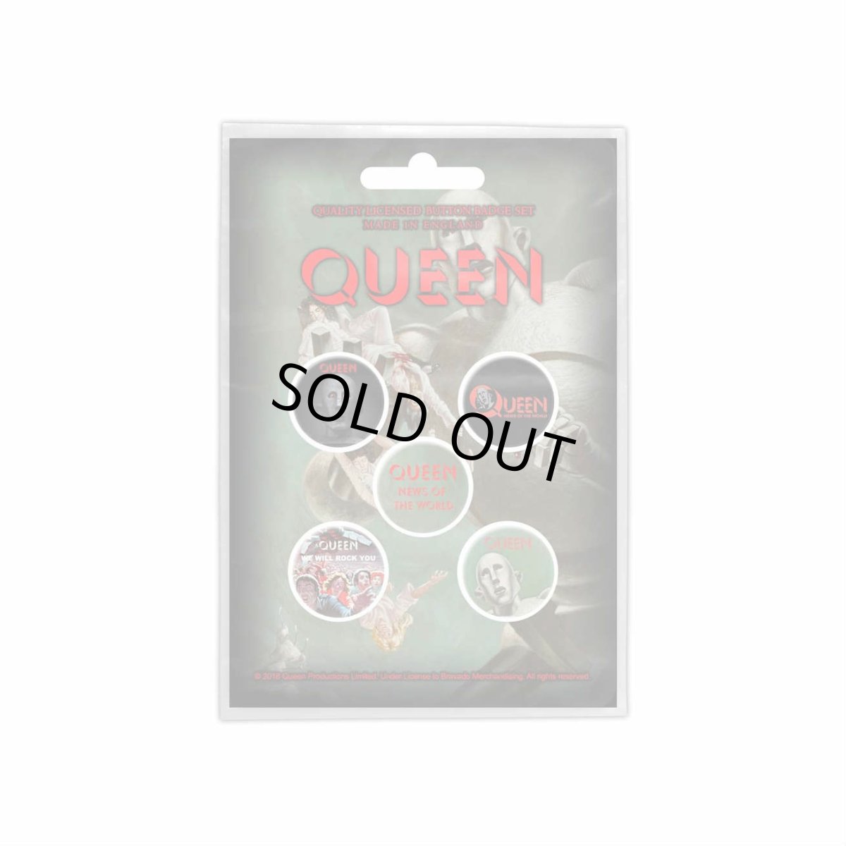 画像1: Queen バッジ5個セット クイーン News Of The World (1)