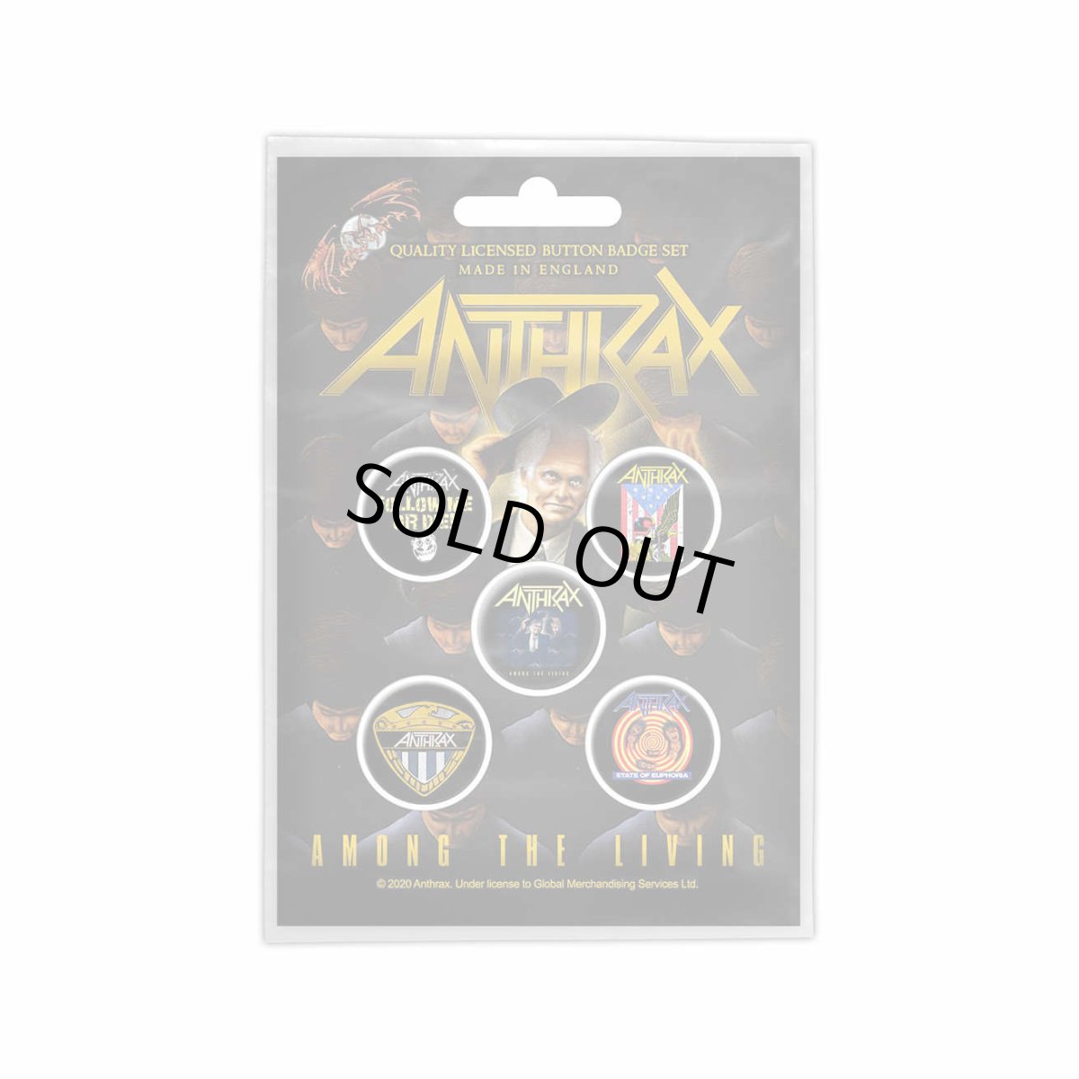 画像1: Anthrax バッジ5個セット アンスラックス Among The Living (1)