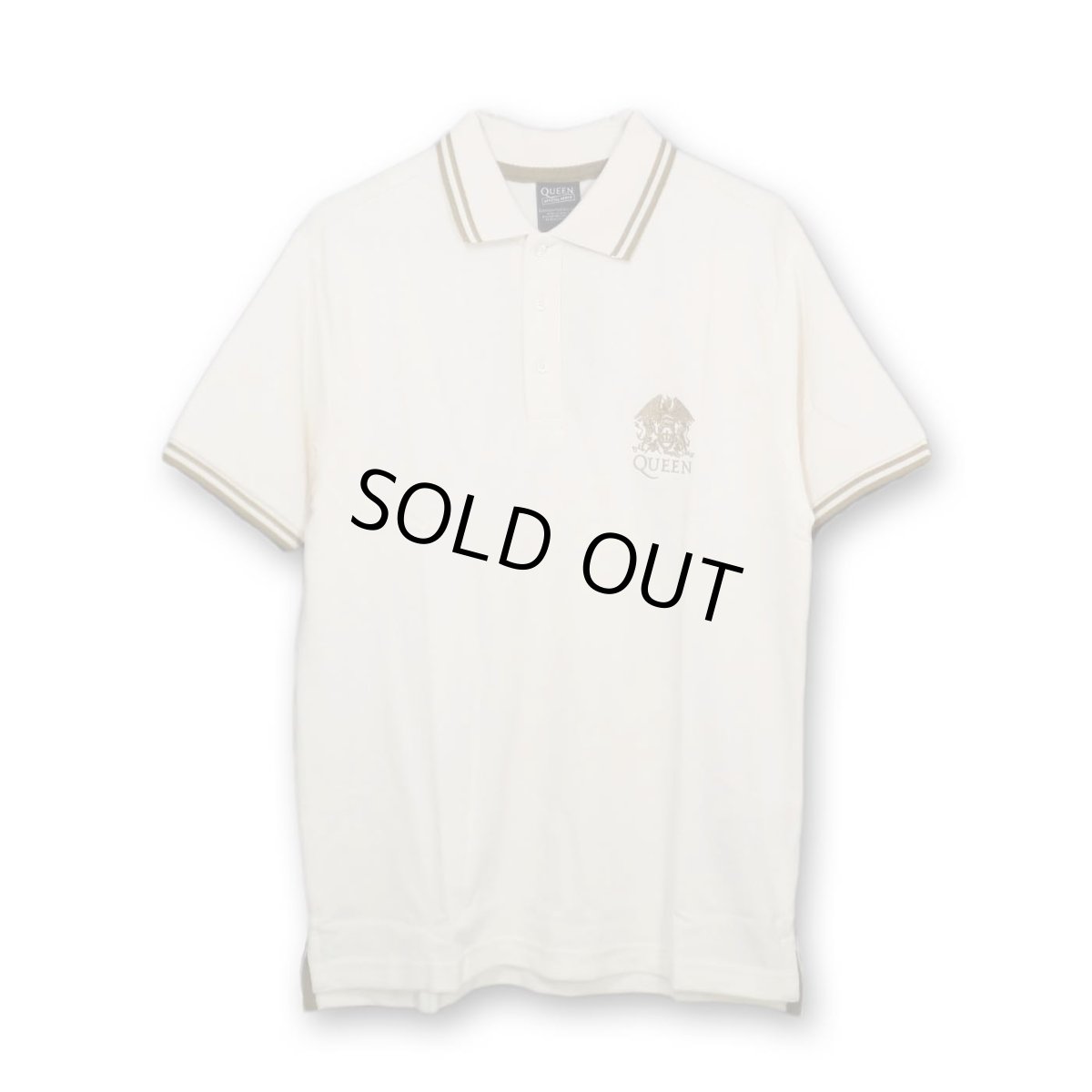 画像1: Queen ポロシャツ クイーン Crest Logo NATURAL (1)