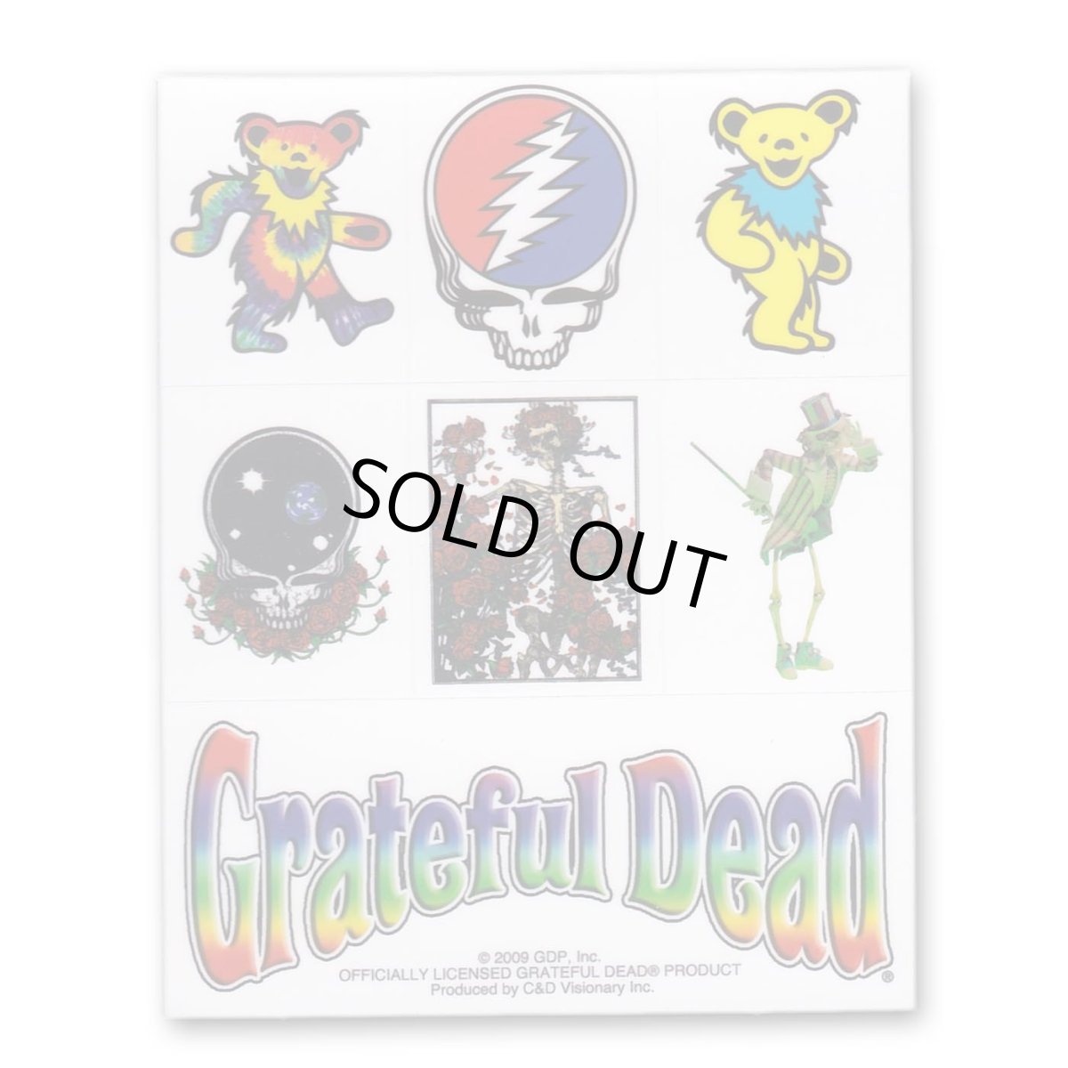 画像1: Grateful Dead クリアステッカーセット グレイトフル・デッド Icons (1)
