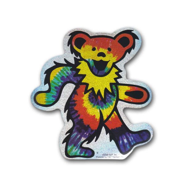 画像1: Grateful Dead ラメステッカー グレイトフル・デッド Dancing Bear Glitter (1)