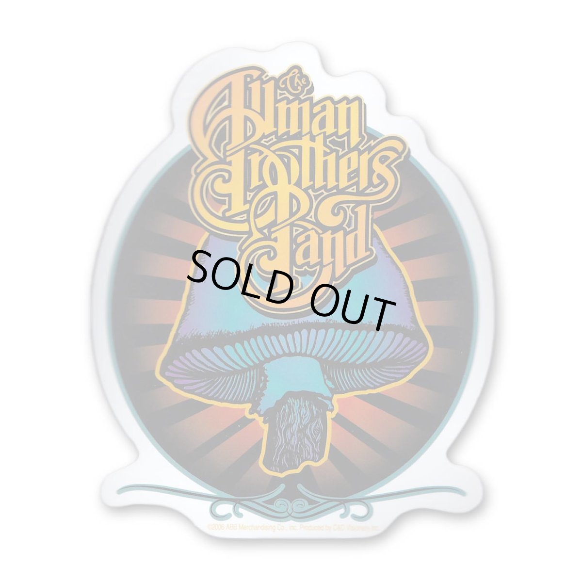 画像1: Allman Brothers Band ステッカー オールマン・ブラザーズ・バンド Radiant Shroom (1)
