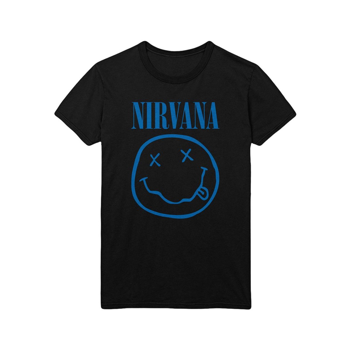 画像1: Nirvana バンドTシャツ ニルヴァーナ Blue Smiley (1)