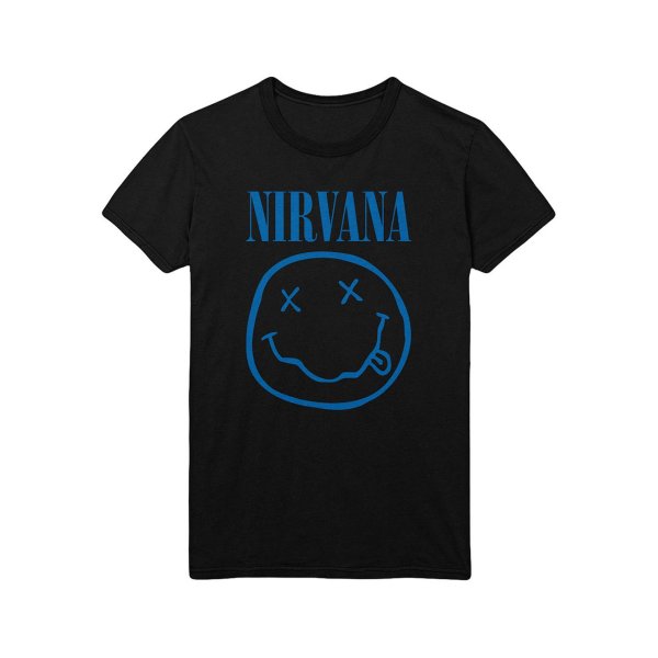 画像1: Nirvana バンドTシャツ ニルヴァーナ Blue Smiley (1)