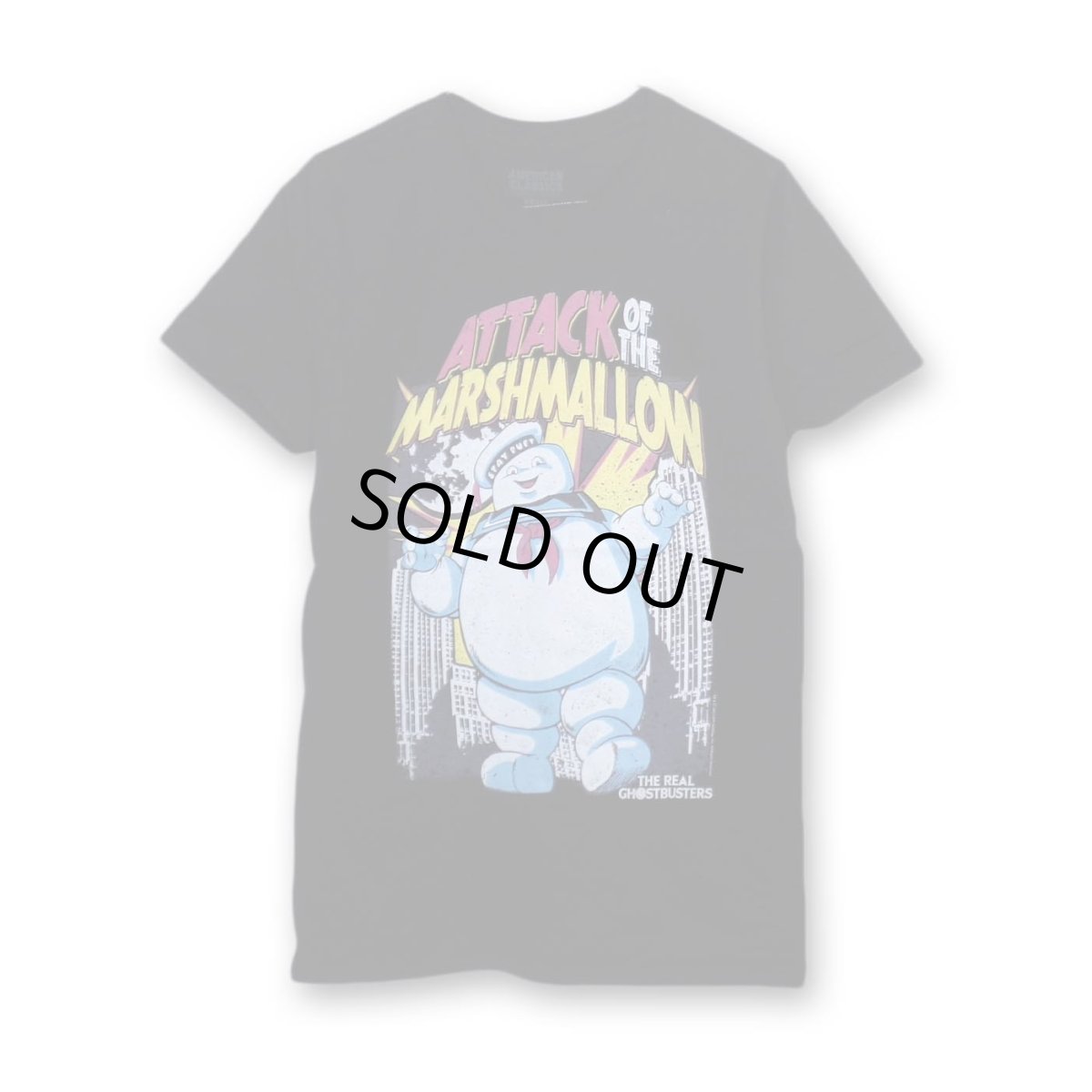 画像1: The Real Ghostbusters Tシャツ リアル・ゴーストバスターズ Marshmallow Attacks (1)