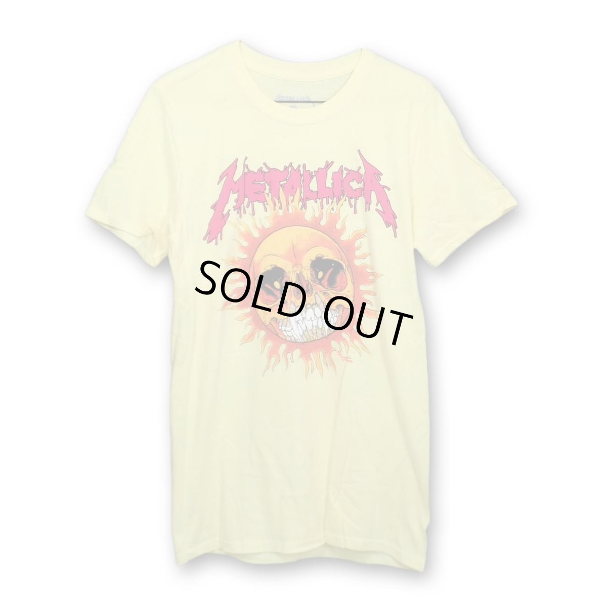 画像1: Metallica バンドTシャツ メタリカ Fire Sun YELLOW (1)
