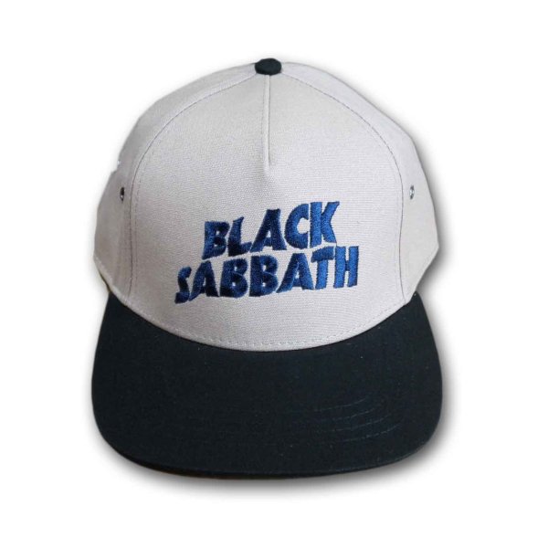 画像1: Black Sabbath スナップバックキャップ ブラック・サバス Wavy Logo SAND (1)