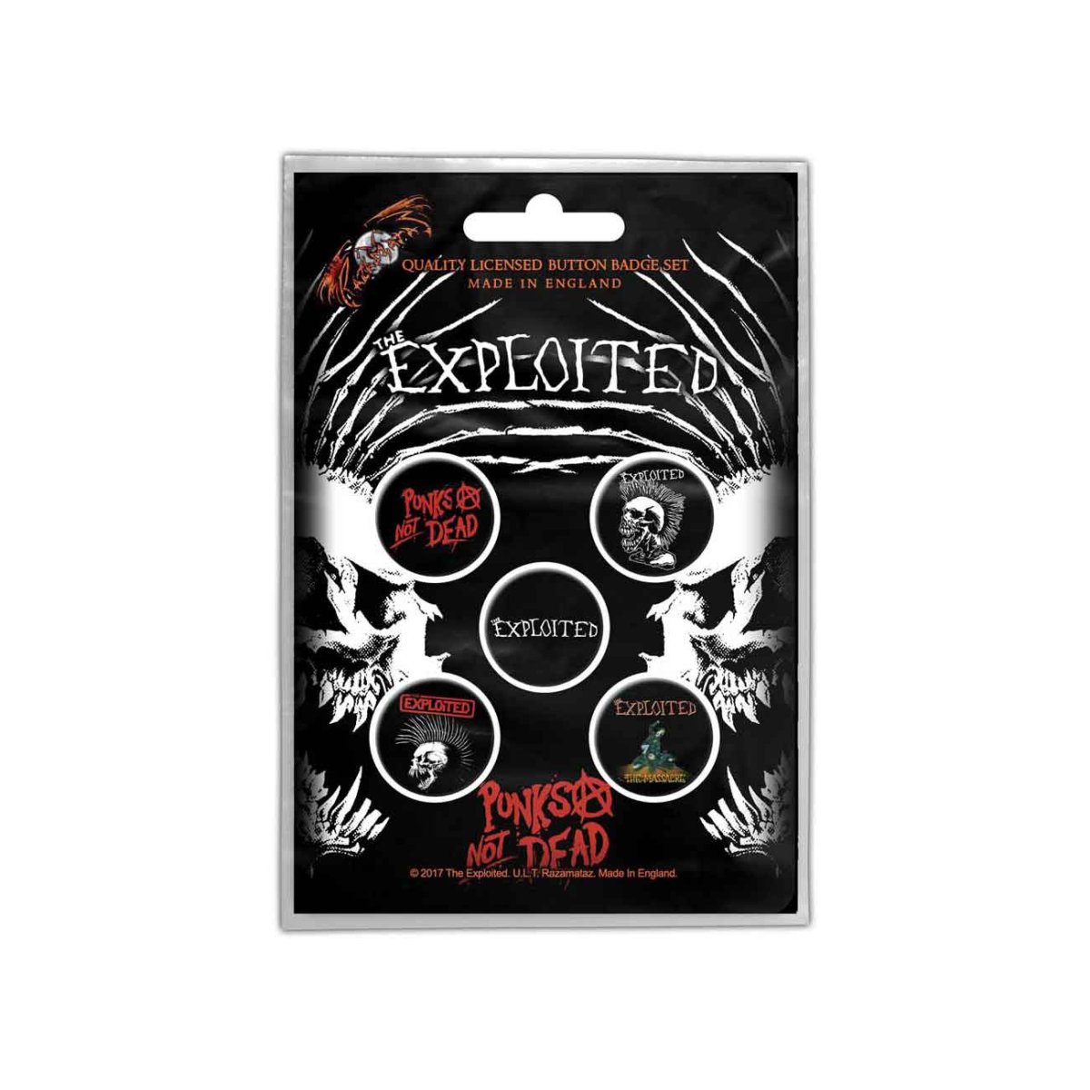 画像1: The Exploited ジ・エクスプロイテッド バッジ5個セット Punks Not Dead (1)