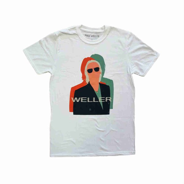 画像1: Paul Weller Tシャツ ポール・ウェラー Illustration Offset WHITE (1)