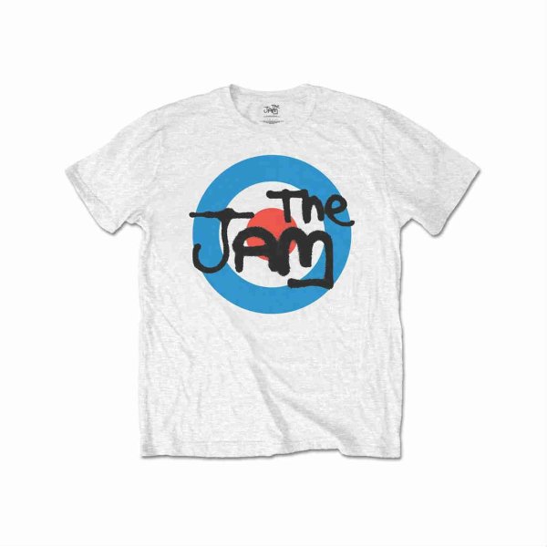 画像1: The Jam バンドTシャツ ザ・ジャム Spray Target Logo WHITE (1)