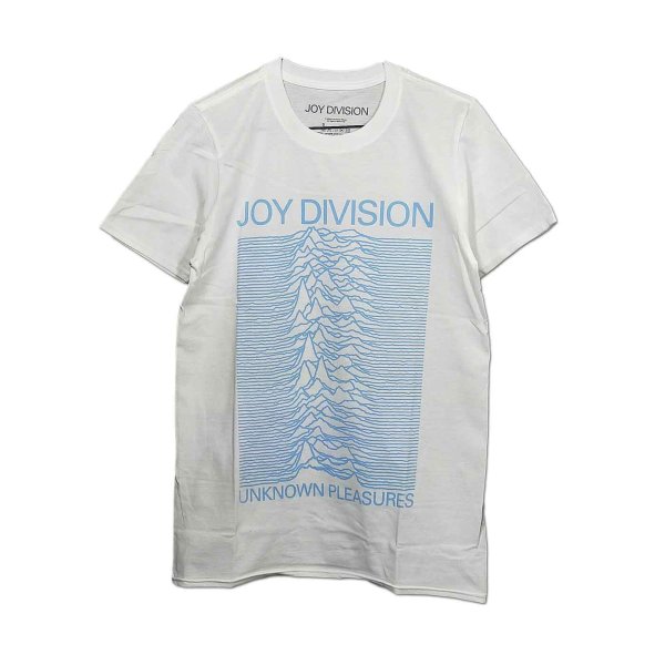 画像1: Joy Division バンドTシャツ ジョイ・ディヴィジョン Unknown Pleasures Blue On WHITE (1)