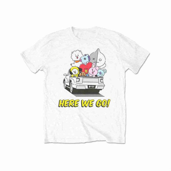 画像1: BT21 Tシャツ Here We Go ビーティーイシビル BTS 防弾少年団 (1)