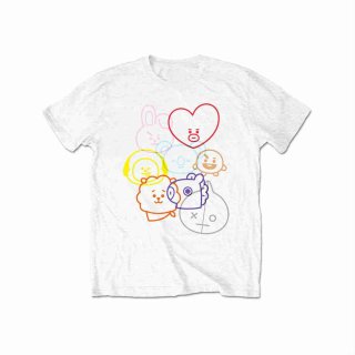 BT21 Tシャツ Here We Go ビーティーイシビル BTS 防弾少年団