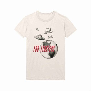 フー・ファイターズ Tシャツ コピーライトあり（2000年） M ホワイト Foo Fighters バンドTシャツ フー・ファイターズ Roxy Flyer