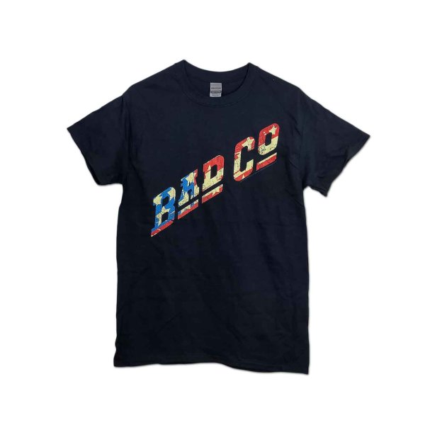 画像1: Bad Company バンドTシャツ バッド・カンパニー Distressed Flag Logo (1)