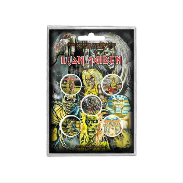画像1: Iron Maiden バッジ5個セット アイアン・メイデン Early Albums (1)