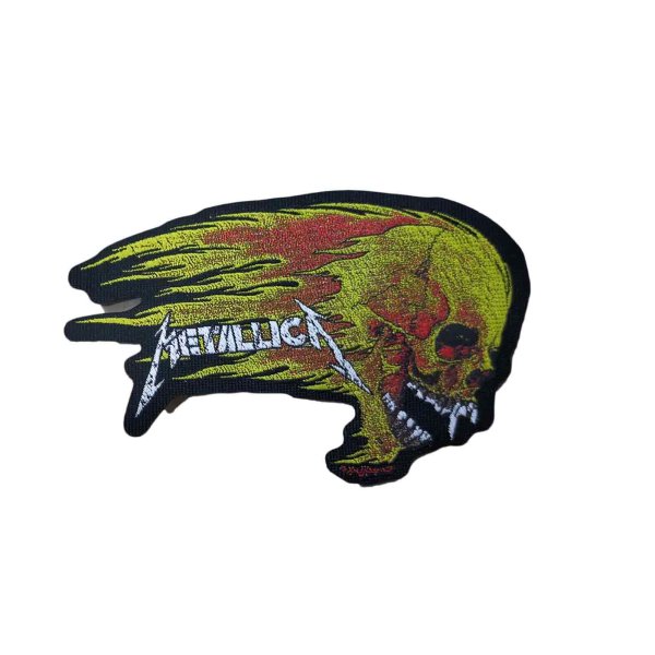 画像1: Metallica パッチ／ワッペン メタリカ Flaming Skull (1)