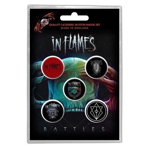 画像1: In Flames バッジ5個セット イン・フレイムス Battles (1)