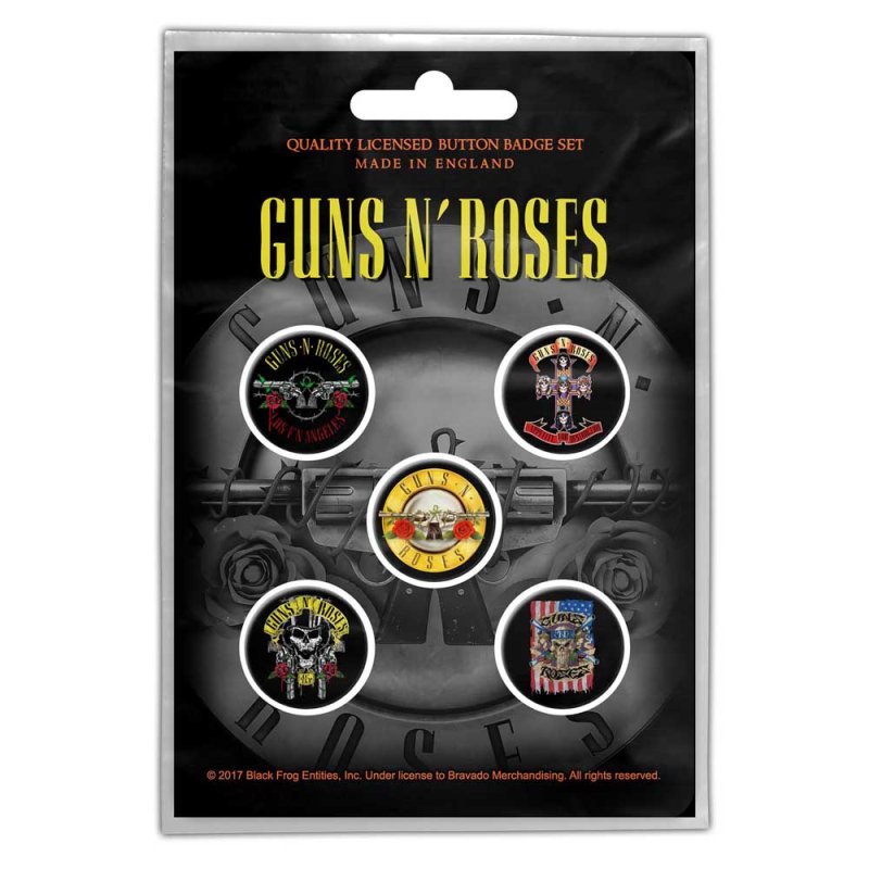 Guns N' Roses バッジ5個セット ガンズ・アンド・ローゼス