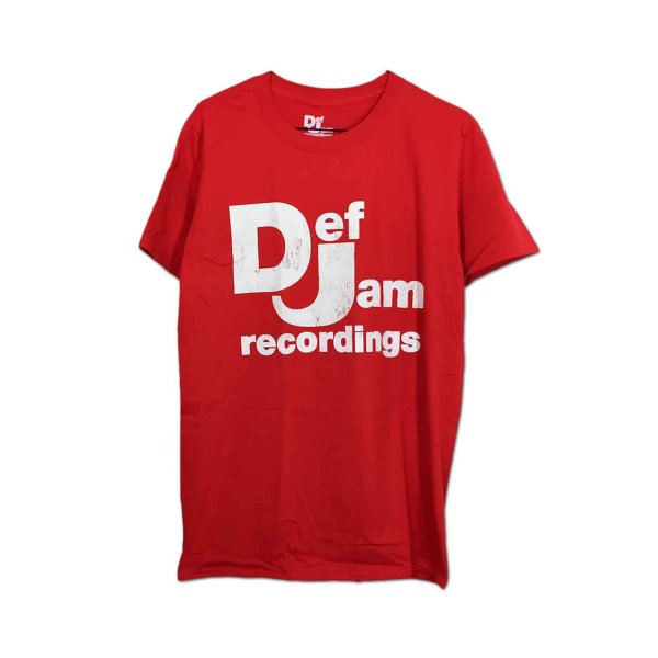 画像1: Def Jam Recordings Tシャツ デフ・ジャム Classic Logo RED (1)