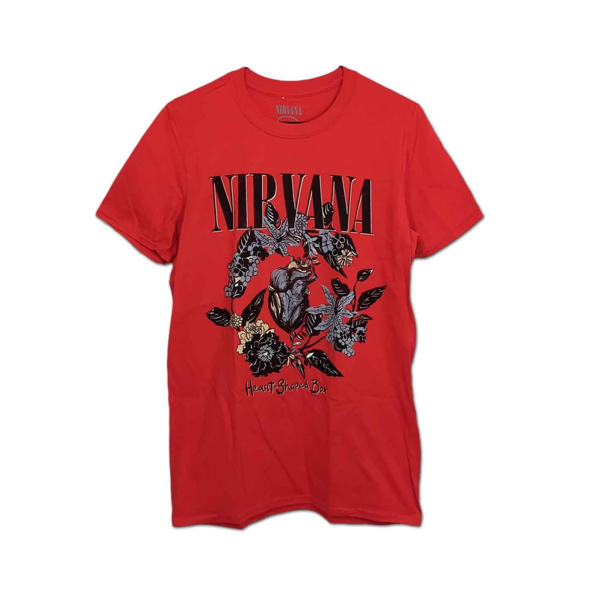 画像1: Nirvana バンドTシャツ ニルヴァーナ Heart Shaped Box RED (1)